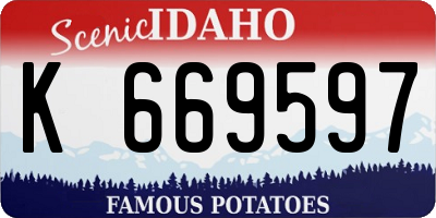 ID license plate K669597