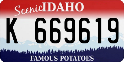 ID license plate K669619