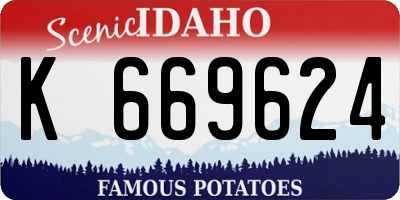 ID license plate K669624