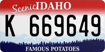 ID license plate K669649