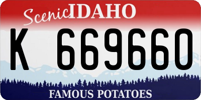 ID license plate K669660