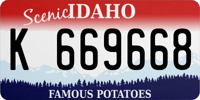 ID license plate K669668