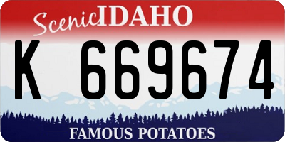 ID license plate K669674