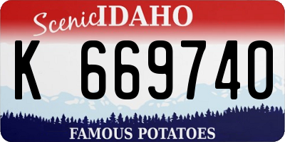 ID license plate K669740