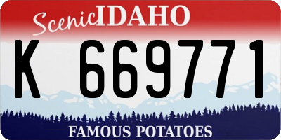ID license plate K669771