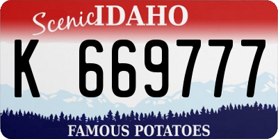 ID license plate K669777