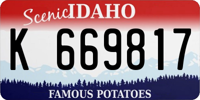 ID license plate K669817