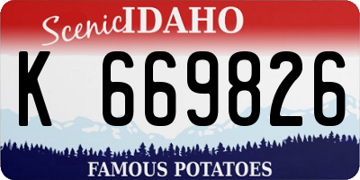 ID license plate K669826