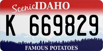 ID license plate K669829