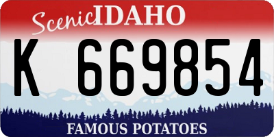 ID license plate K669854