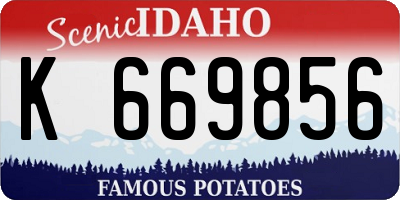 ID license plate K669856