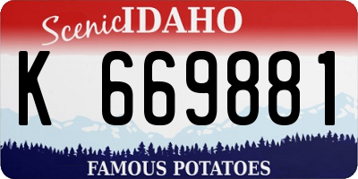 ID license plate K669881