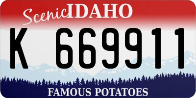 ID license plate K669911