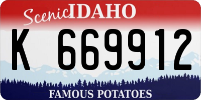 ID license plate K669912