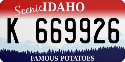 ID license plate K669926
