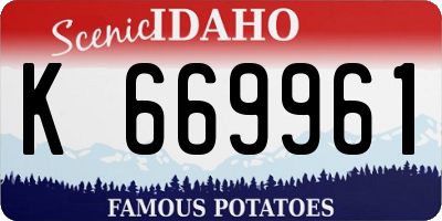 ID license plate K669961