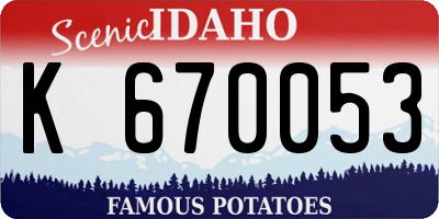 ID license plate K670053
