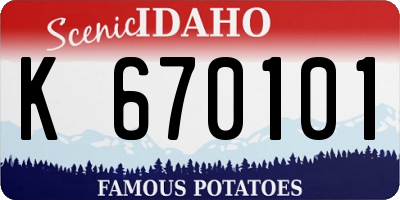 ID license plate K670101