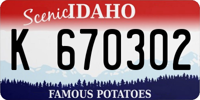 ID license plate K670302