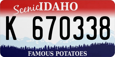 ID license plate K670338