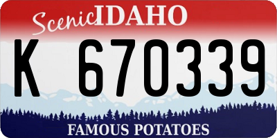 ID license plate K670339