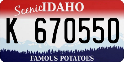 ID license plate K670550