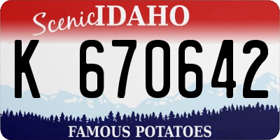 ID license plate K670642