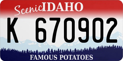 ID license plate K670902
