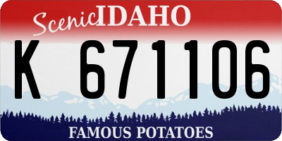 ID license plate K671106