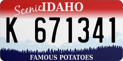ID license plate K671341
