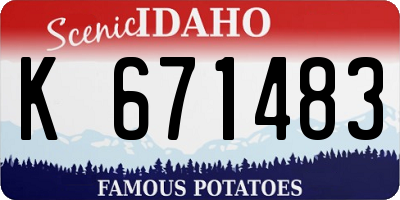 ID license plate K671483