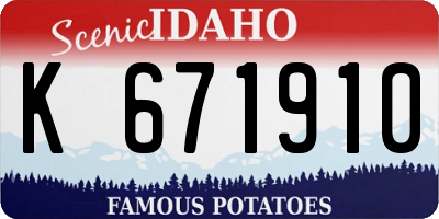 ID license plate K671910