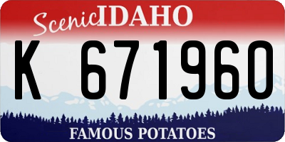 ID license plate K671960