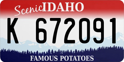 ID license plate K672091