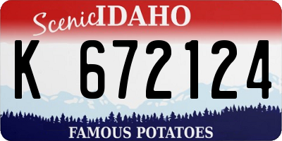 ID license plate K672124