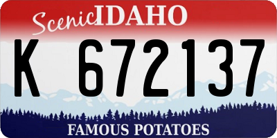 ID license plate K672137