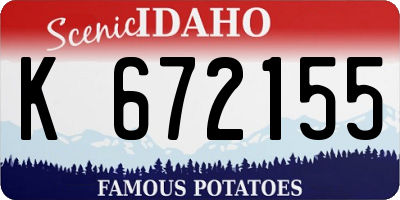 ID license plate K672155