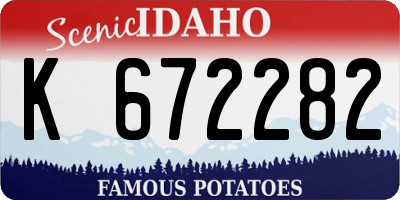 ID license plate K672282