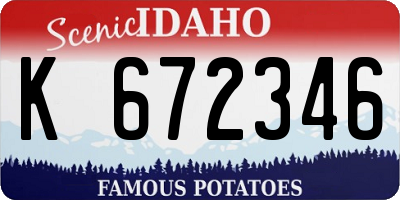 ID license plate K672346