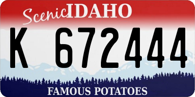ID license plate K672444