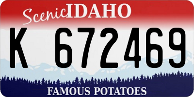 ID license plate K672469
