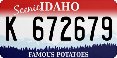 ID license plate K672679