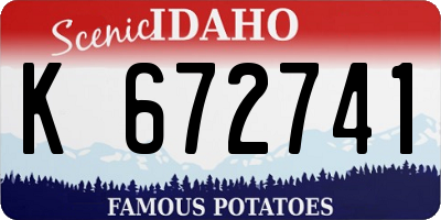 ID license plate K672741