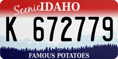 ID license plate K672779