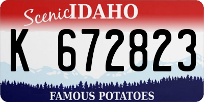 ID license plate K672823
