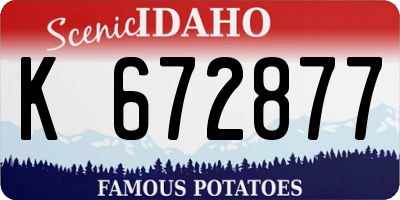 ID license plate K672877