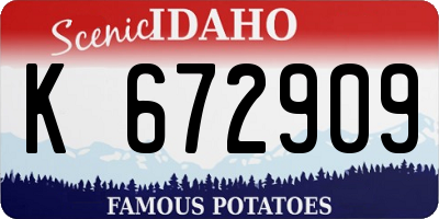 ID license plate K672909