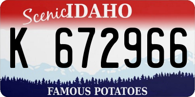 ID license plate K672966
