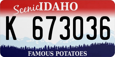 ID license plate K673036