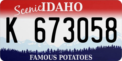 ID license plate K673058